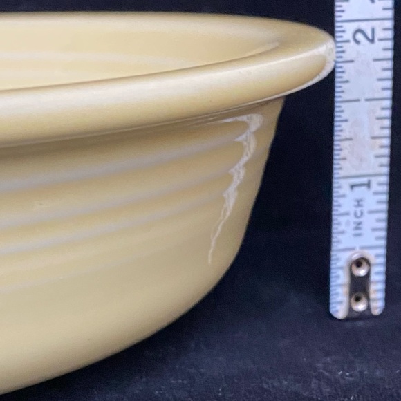 Vintage HLC Fiestaware Pale Yellow 7” Cereal/Soup Bowl Made in USA - Picture 12 of 13
